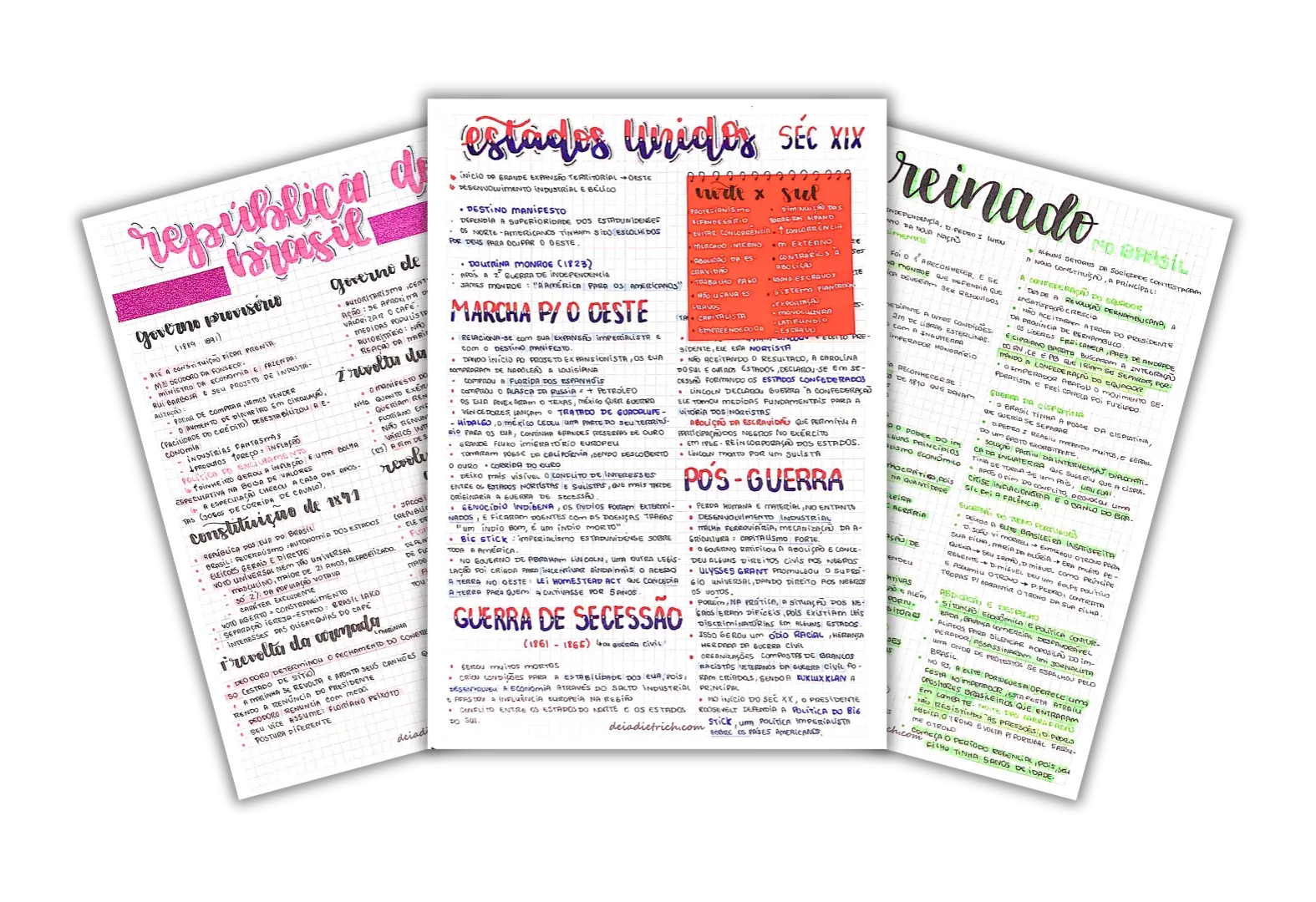 Capa do resumo de História